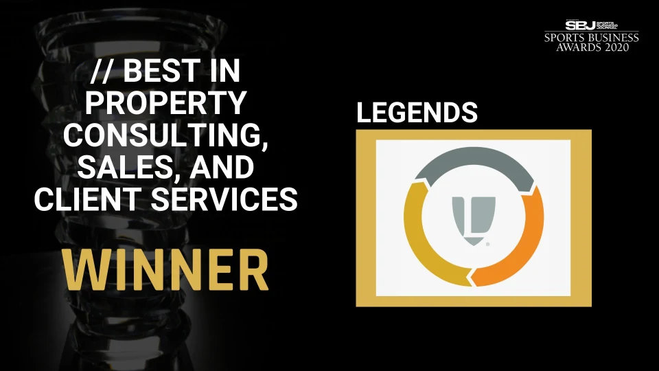 LEGENDS WINS BEST IN PROPERTY CONSULTING, SALES & CLIENT SERVICES￼